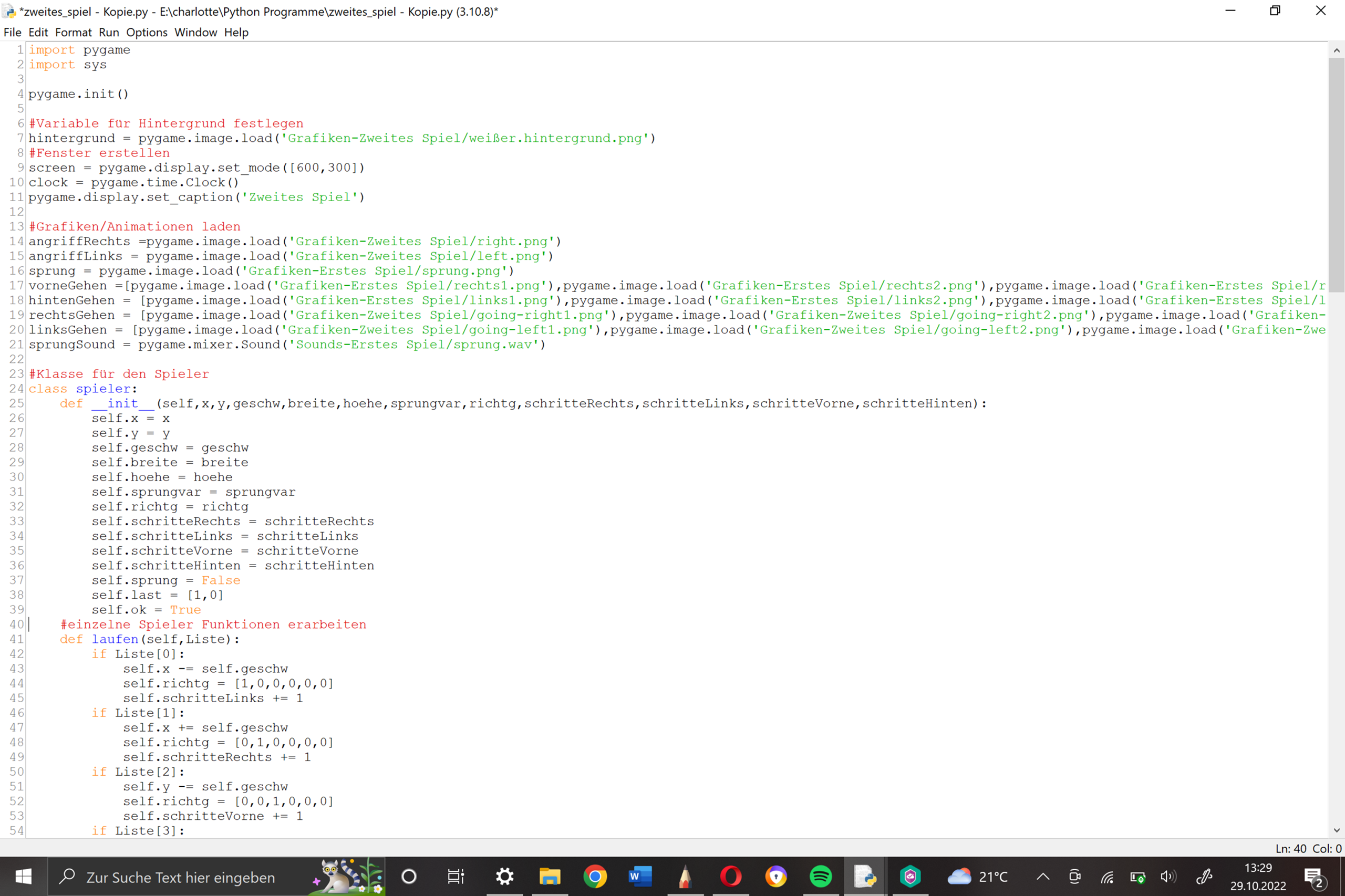 Python Fehlermeldung? (Programm, programmieren, Pygame)