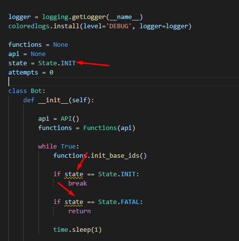 Python: Wie mache ich die Variable state außerhalb sichtbar für die ...