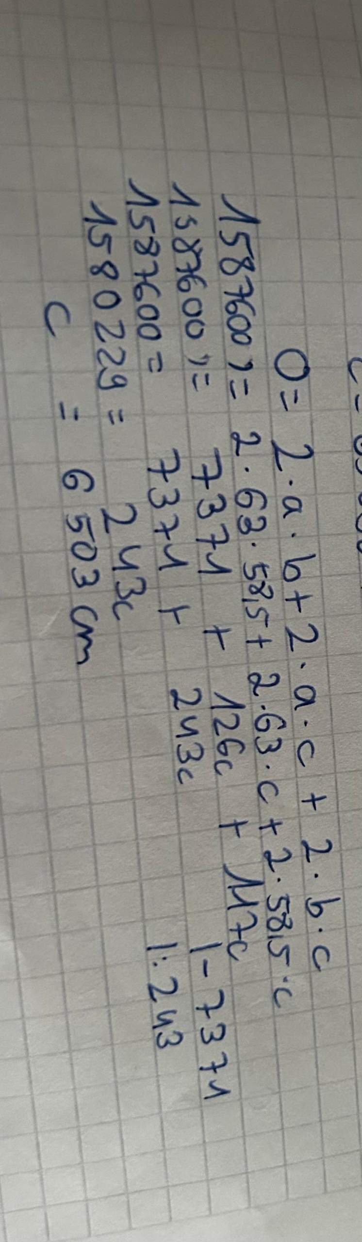 Quader Volumen und Oberflächeninhalt? (rechnen, Funktion, Gleichungen)