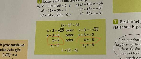Quadratische Gleichungen der Form x^2+px+q=0?