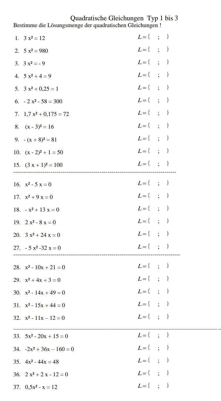 Quadratische Gleichungen lösen? (rechnen, Funktion, Mathematiker)