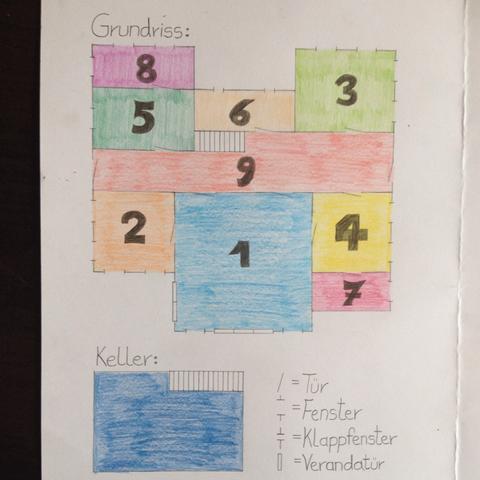 Der Grundriss des Hauses ... - (Bilder, Kunst, malen)