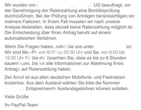 Inkasso ratenzahlung abgelehnt Inkasso ratenzahlung abgelehnt
