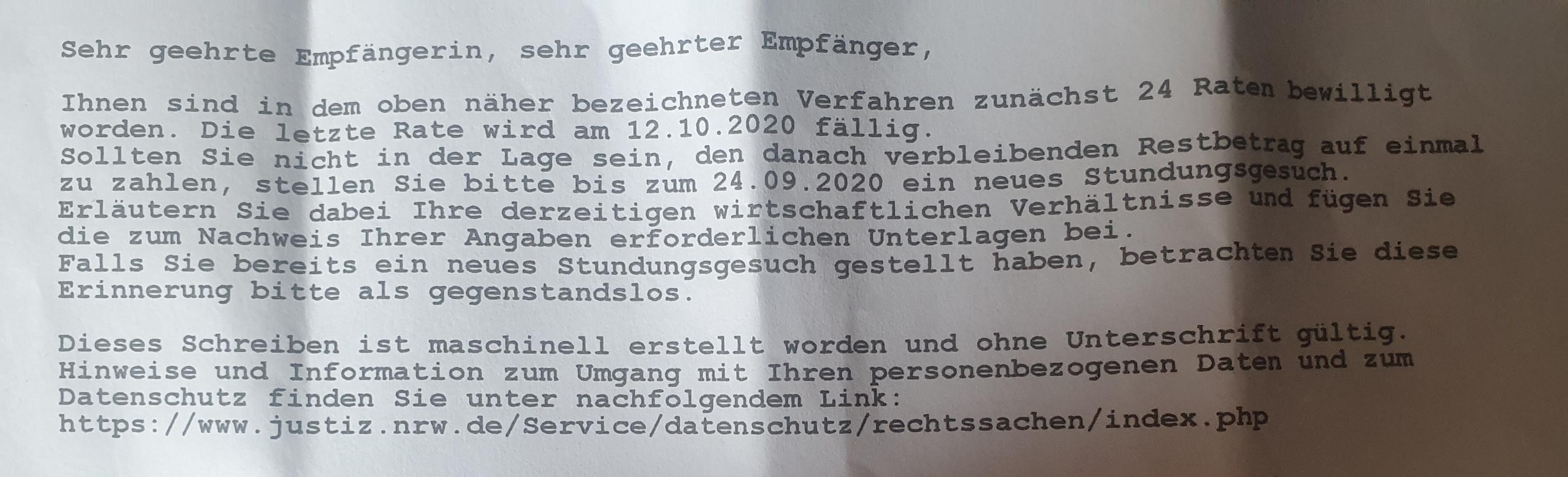 Ratenzahlung Staatsanwaltschaft Finanzen Polizei Alg Ii