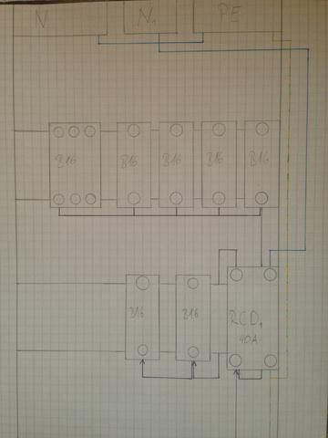 zeichnung - (Elektrotechnik, verteiler, RCD)