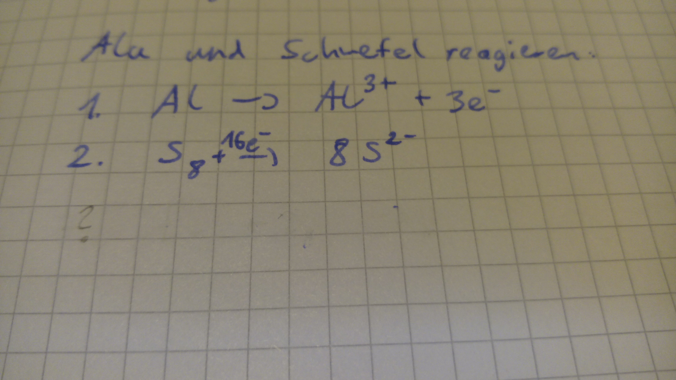 Reaktion von Aluminium und Schwefel wie geht das? (Chemie