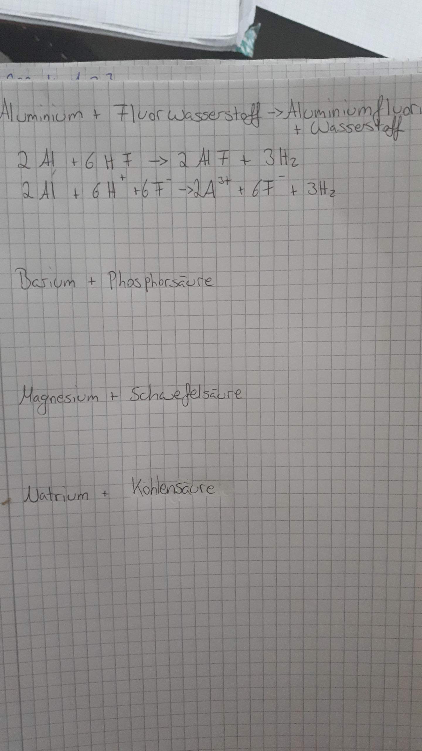 Reaktion Von Säuren Mit Metallen