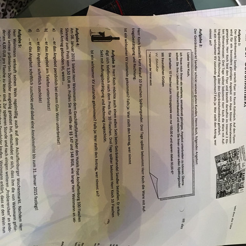 Vor allem Aufgabe 4 - (Abitur, Fachabi, BGB)