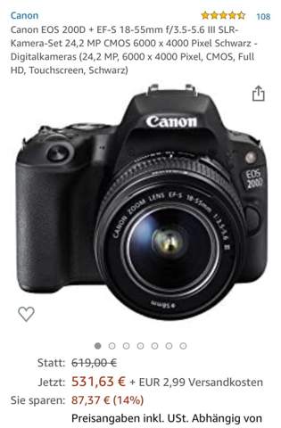 - (Amazon, Kamera, Bestellung)
