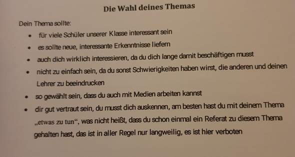 Referat Fur Deutsch Schule