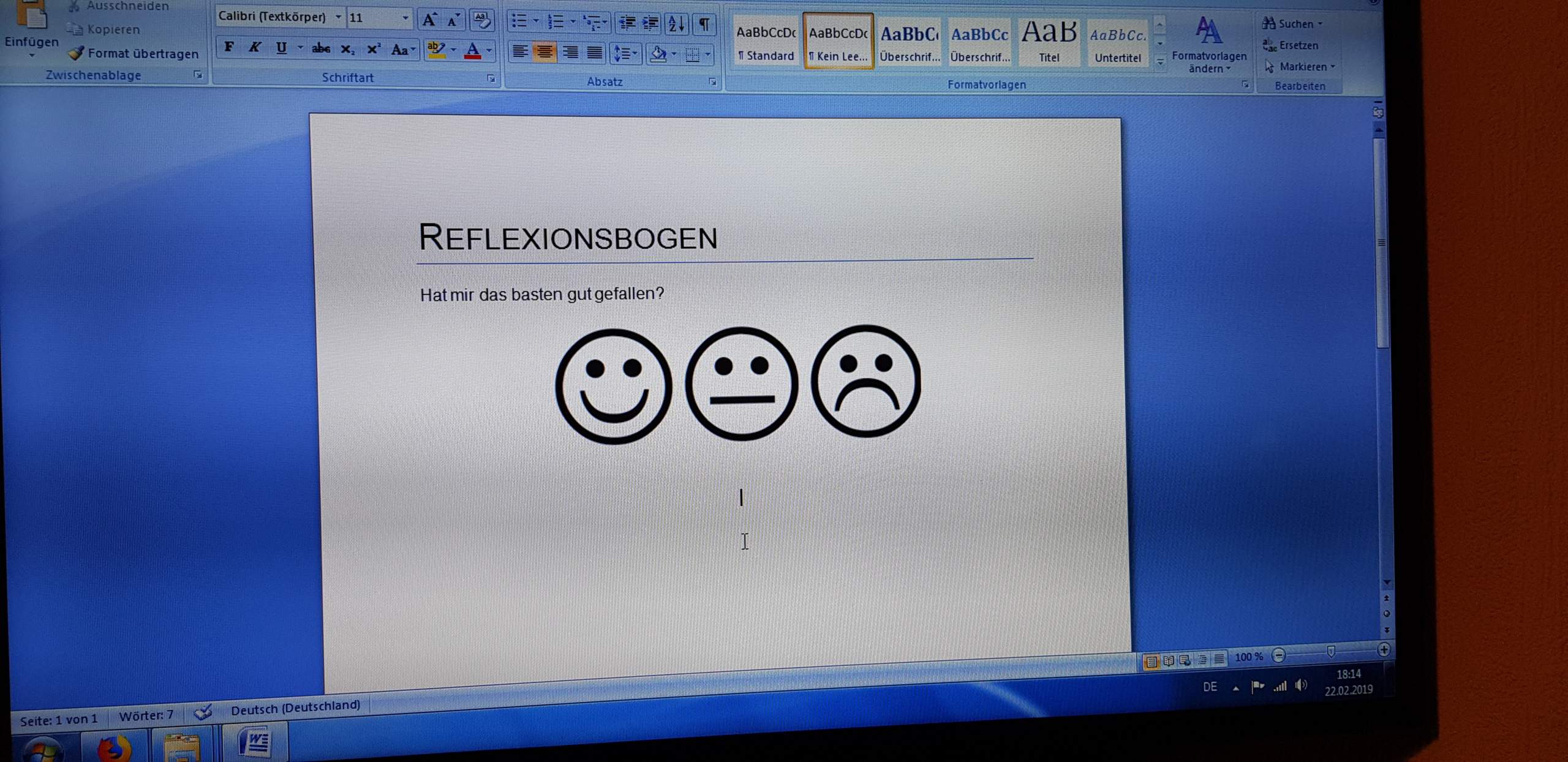 Reflexion nach dem Basteln mit den Kindern im Kindergarten? (Kinder