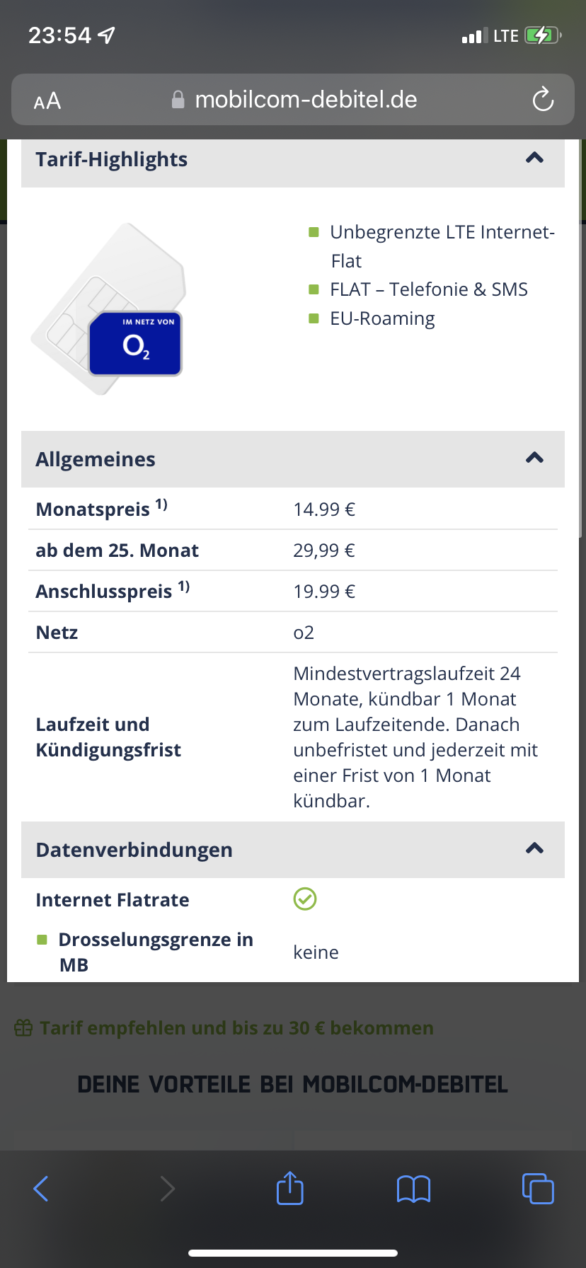 Reichen Bandbreite in Mbit/s 2 für unbegrenztes Datenvolum? WLAN)