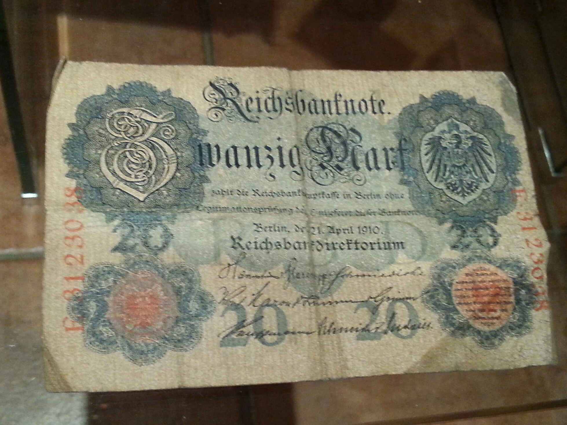Reichsbanknote 20 Mark Schein Irgendwas wert? (Münzen, Deutsches Reich)