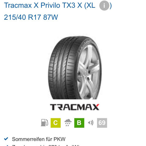 X Tracmax Auto und Privilo Motorrad, (Auto, TX3 Reifen X Sommer) Erfahrungen?