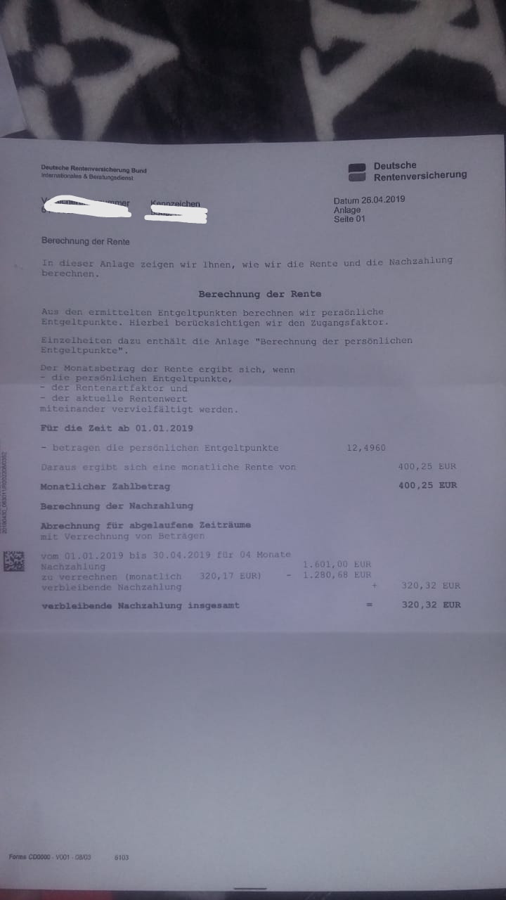 Rente Nachzahlung Bedeutung Geld Rentenkasse Rentenbescheid