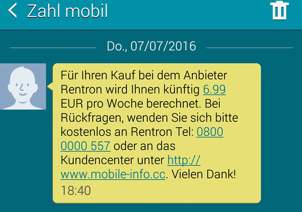 die SMS - (Betrug, Vodafone, SMS)