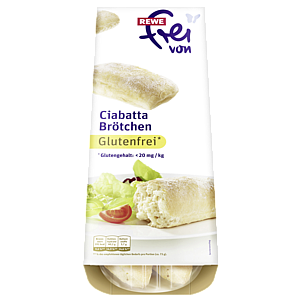REWE frei von Ciabatta Brötchen - (Lebensmittel, Brötchen, Glutenfrei)