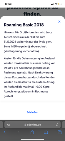 Roaming in England mit O2? (Internet, Ausland, mobile Daten)