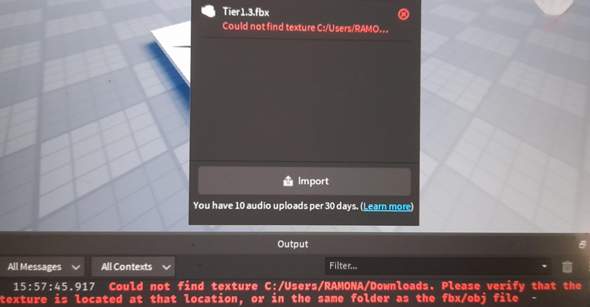 Robloxstudio "could not find texture"?