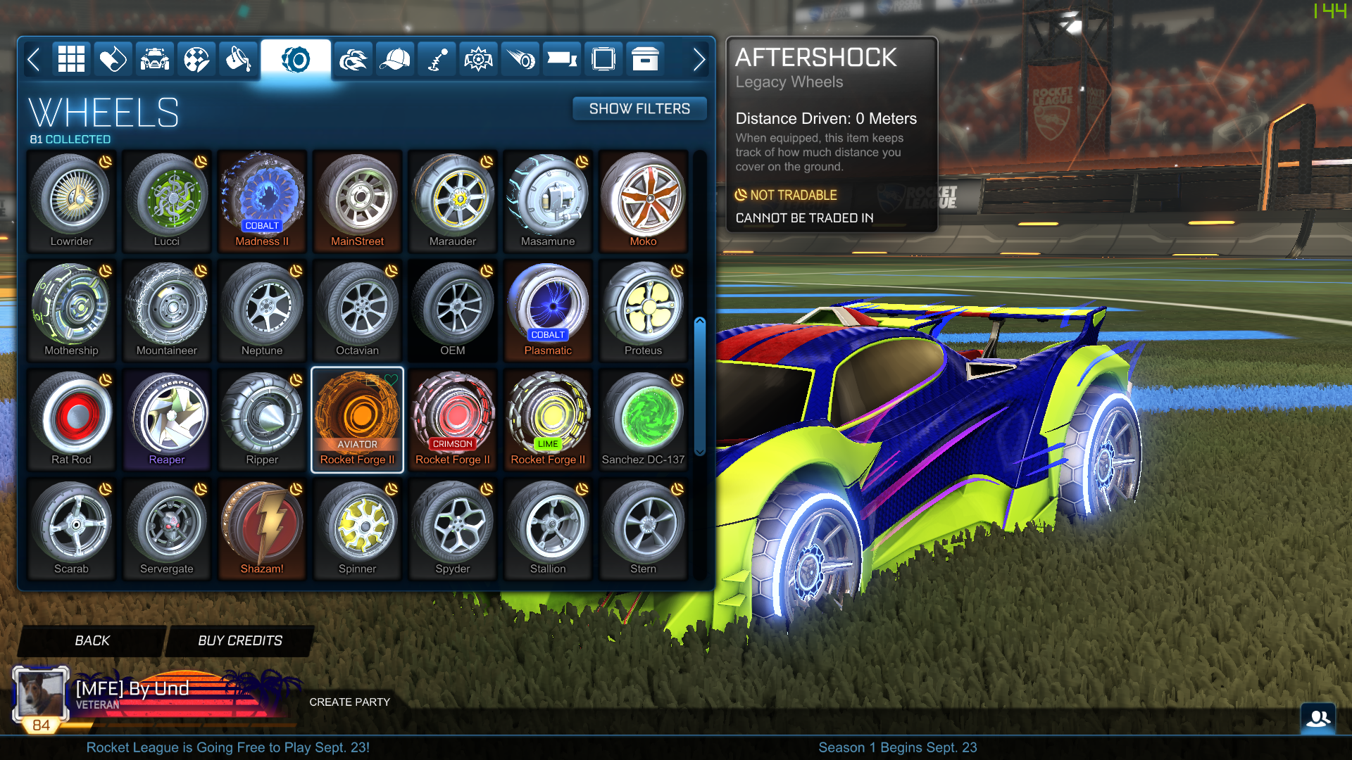 Rocket League Reifen Buggen weg? PC, Technik)