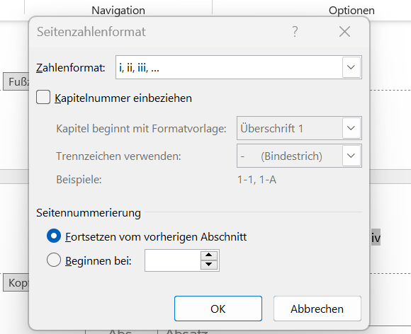 römische Großbuchstaben als Seitenzahlen in Word? (Microsoft Word ...