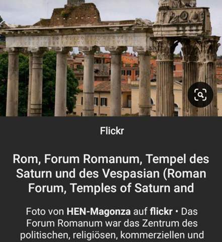 Rom und sein Denkmal und vor langer Zeit auch die komplette Stadt wurde angeblich Saturnia genannt warum?