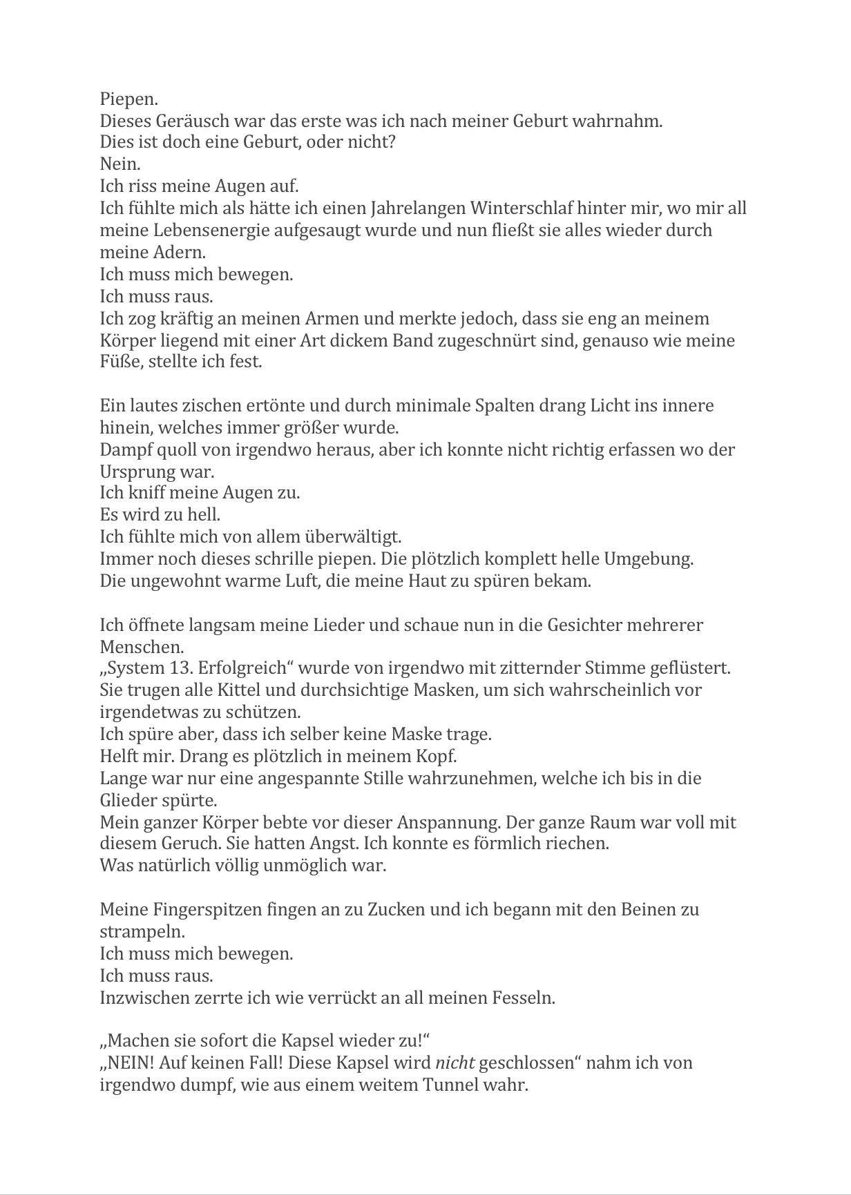 Roman schreiben erste Kapitel? (Buch)