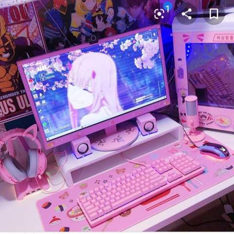 Rosa Gaming Setup Woher Computer Pc Pink