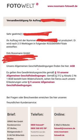 Rossmann Fotowelt Bilder Bestellt Foto Drogerie