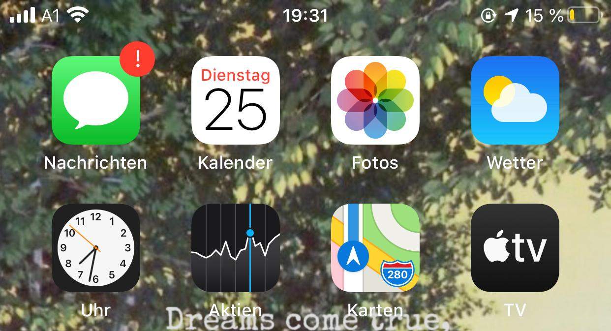 Rufzeichen über Nachrichten? (Apple, iPhone)
