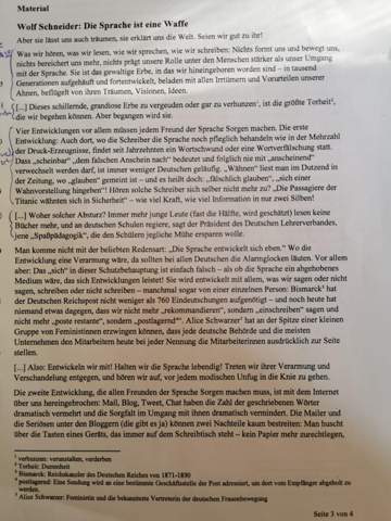 Sachtextanalyse Argumente finden? (Deutsch)