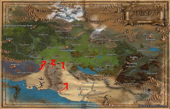 Sacred Map - (Computer, Games, sacred map)