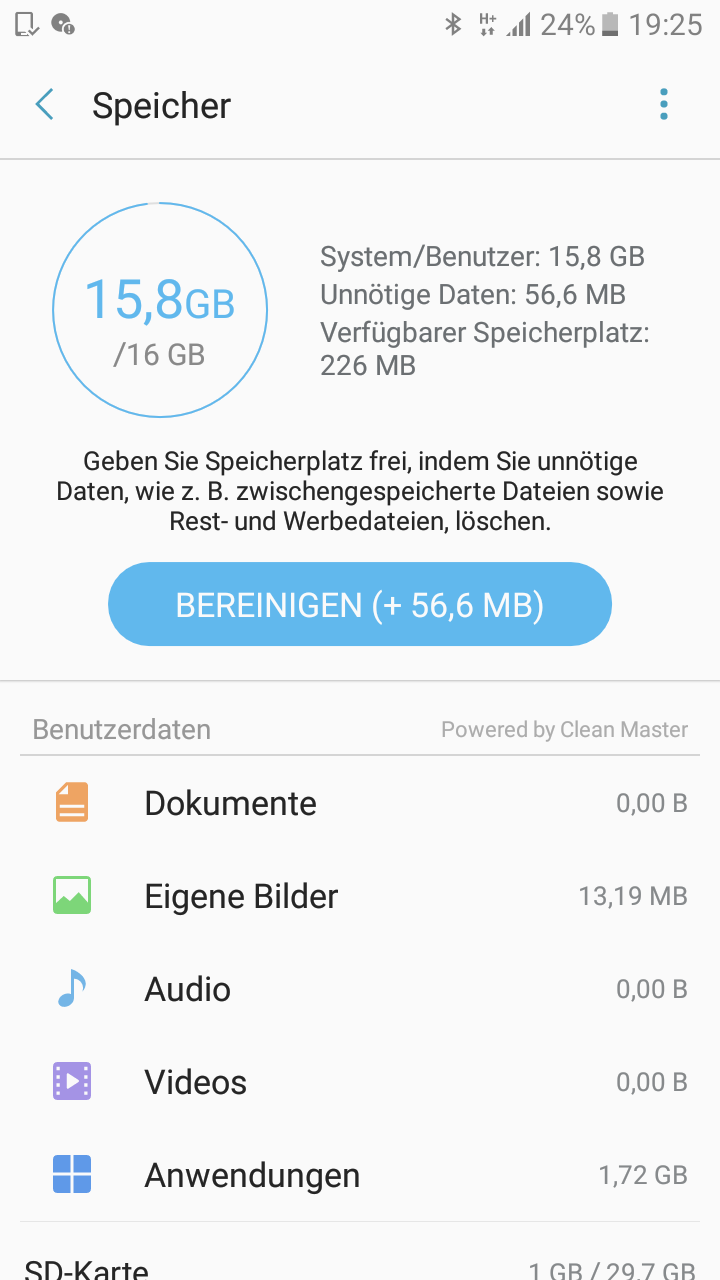 Samsung Galaxy A3 Speicher Voll Speicherkarte