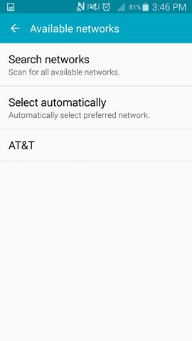 Verfügbare Netze - (Smartphone, Samsung, USA)