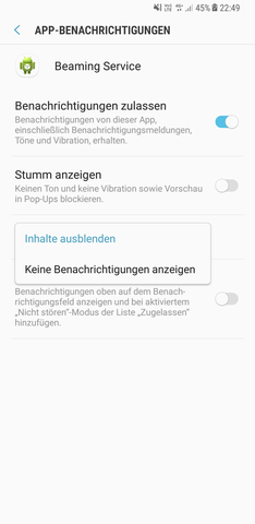 Samsung S8 Sensible Benachrichtigungen Anzeigen Android