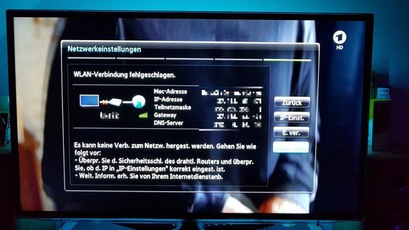Samsung TV verbindet mit WLAN nicht?