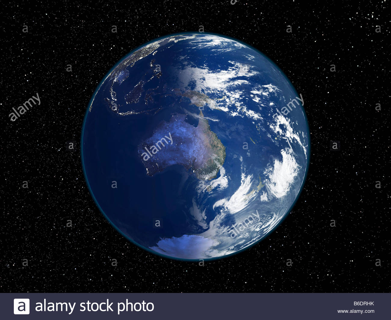 Ohrstecker Mit Satellitenbild Der Erde - Cabochon 12mm