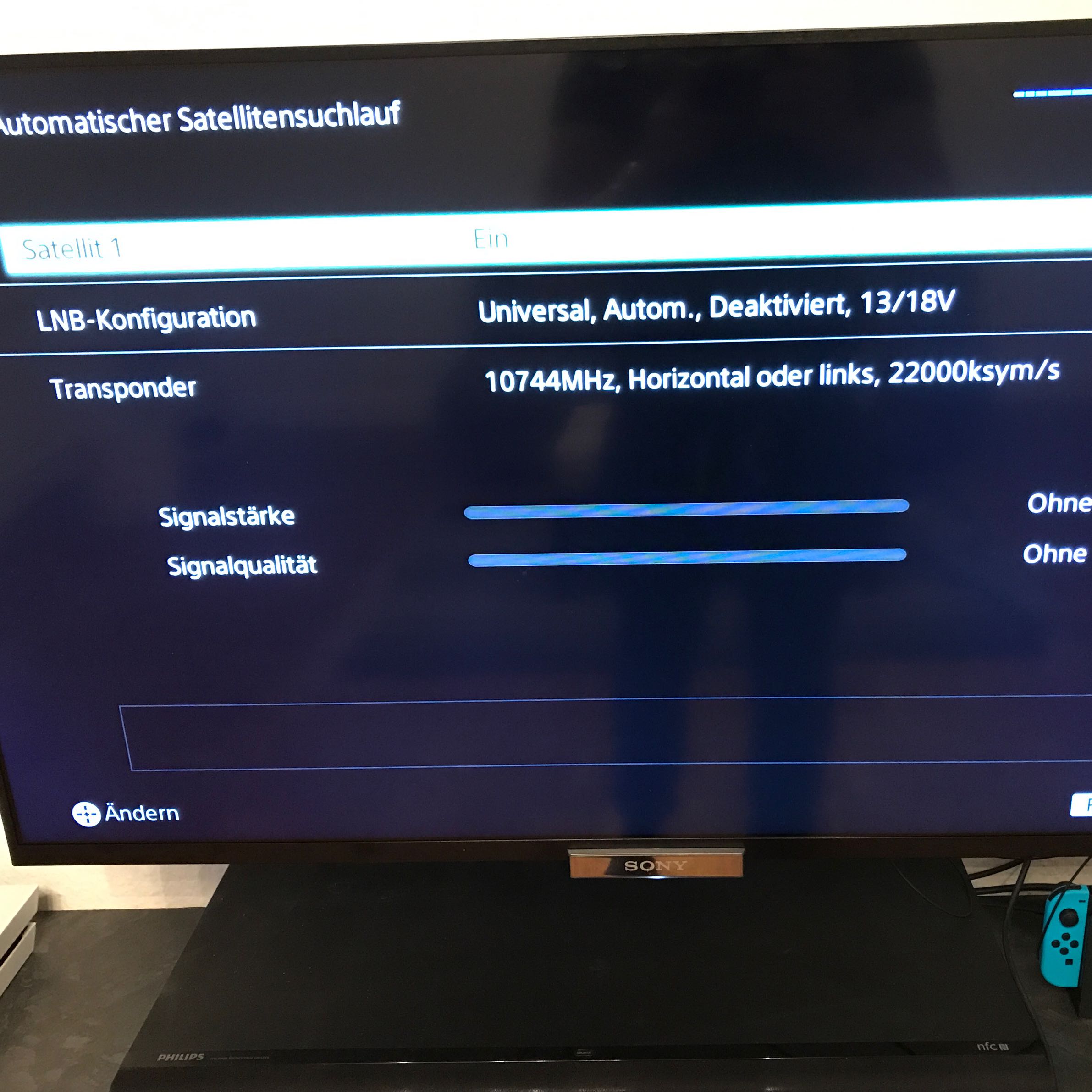 Satellitenschüssel zeigt kein Signal, was mach ich falsch? (Fernsehen