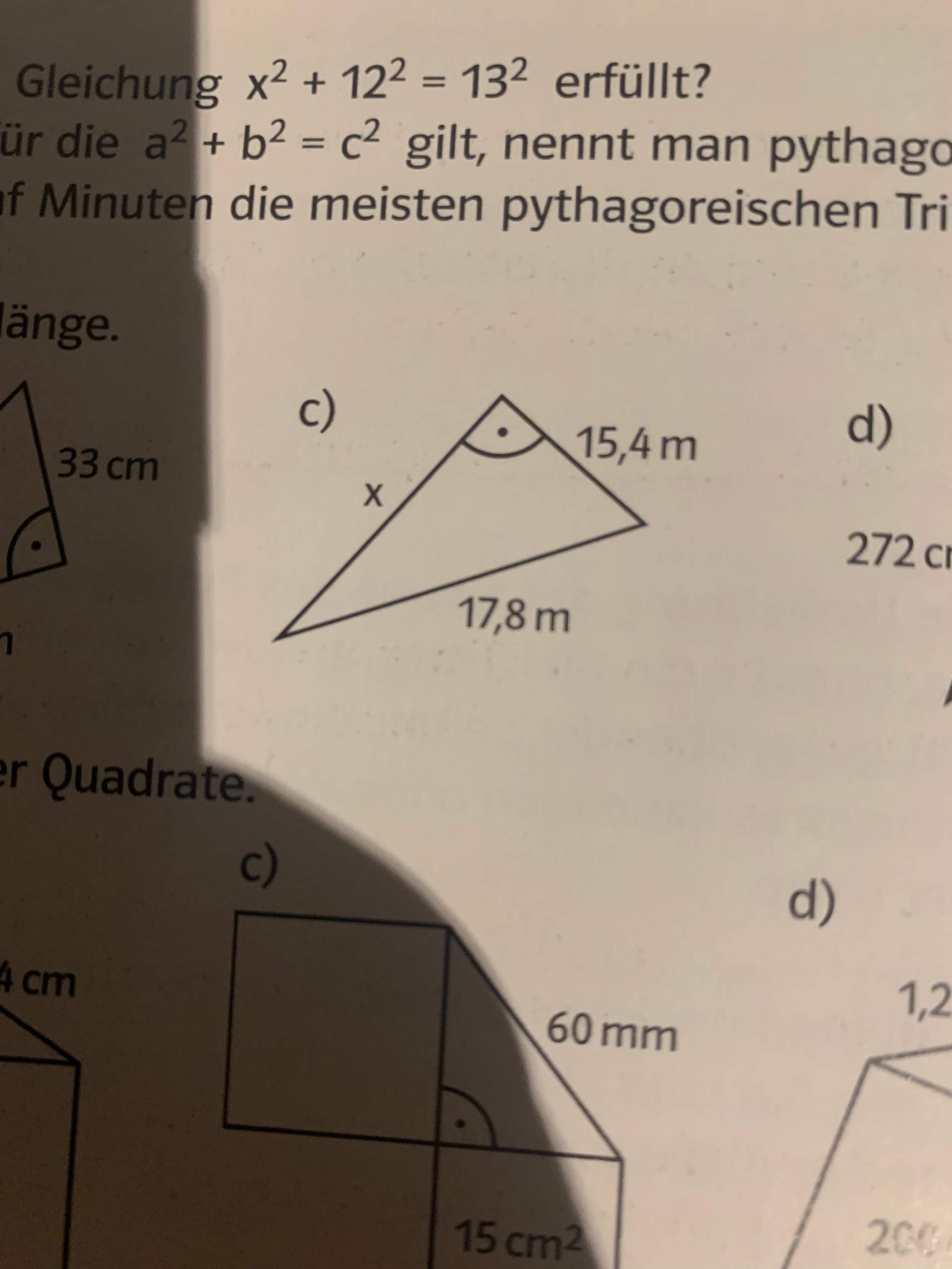 Satz des Pythagoras? (Schule, Mathematik)