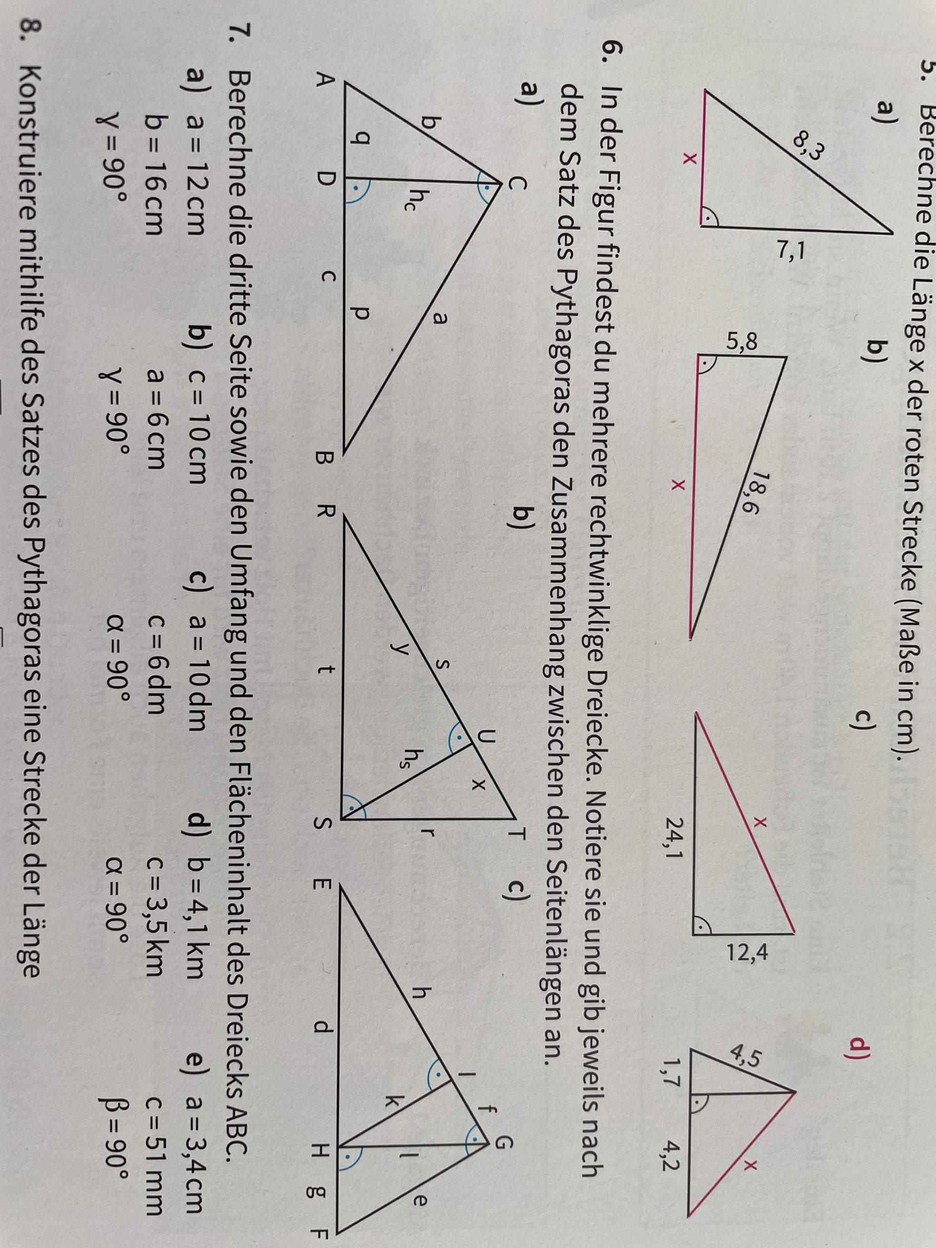 Satz des Pythagoras? (Mathematik, Gleichungen, Mathematiker)