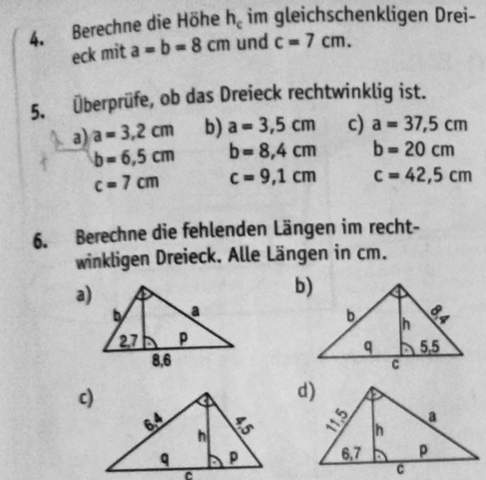 Satz des Pythagoras? (Mathe)