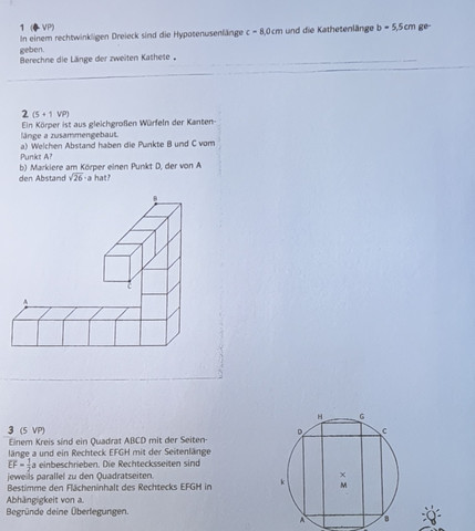 - (Mathe, Stochastik, Satz des Pythagoras)