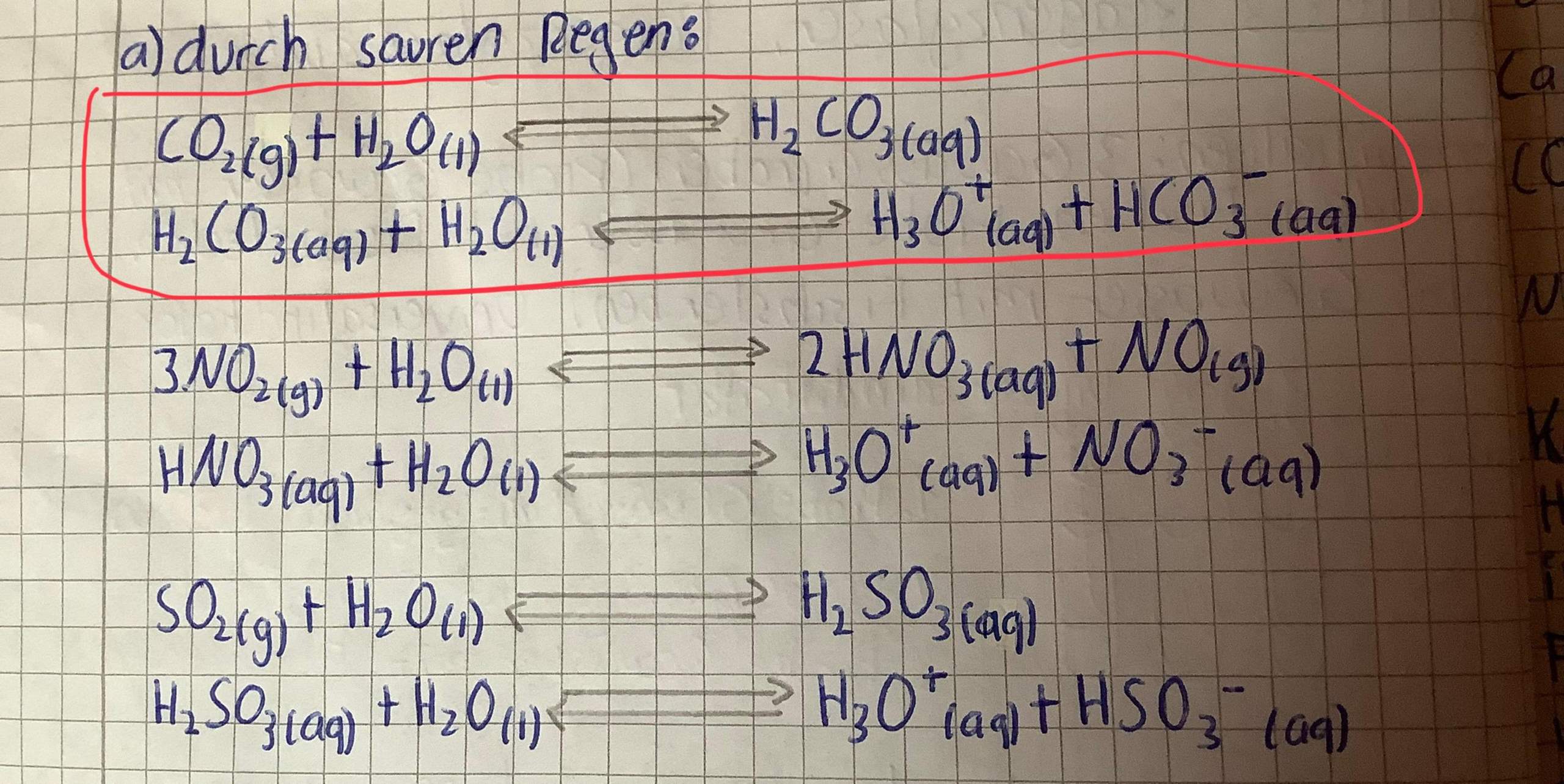 Saurer Regen? (Chemie, Wasser, Gleichungen) Saurer Regen? (Chemie, Wasser, Gleichungen)