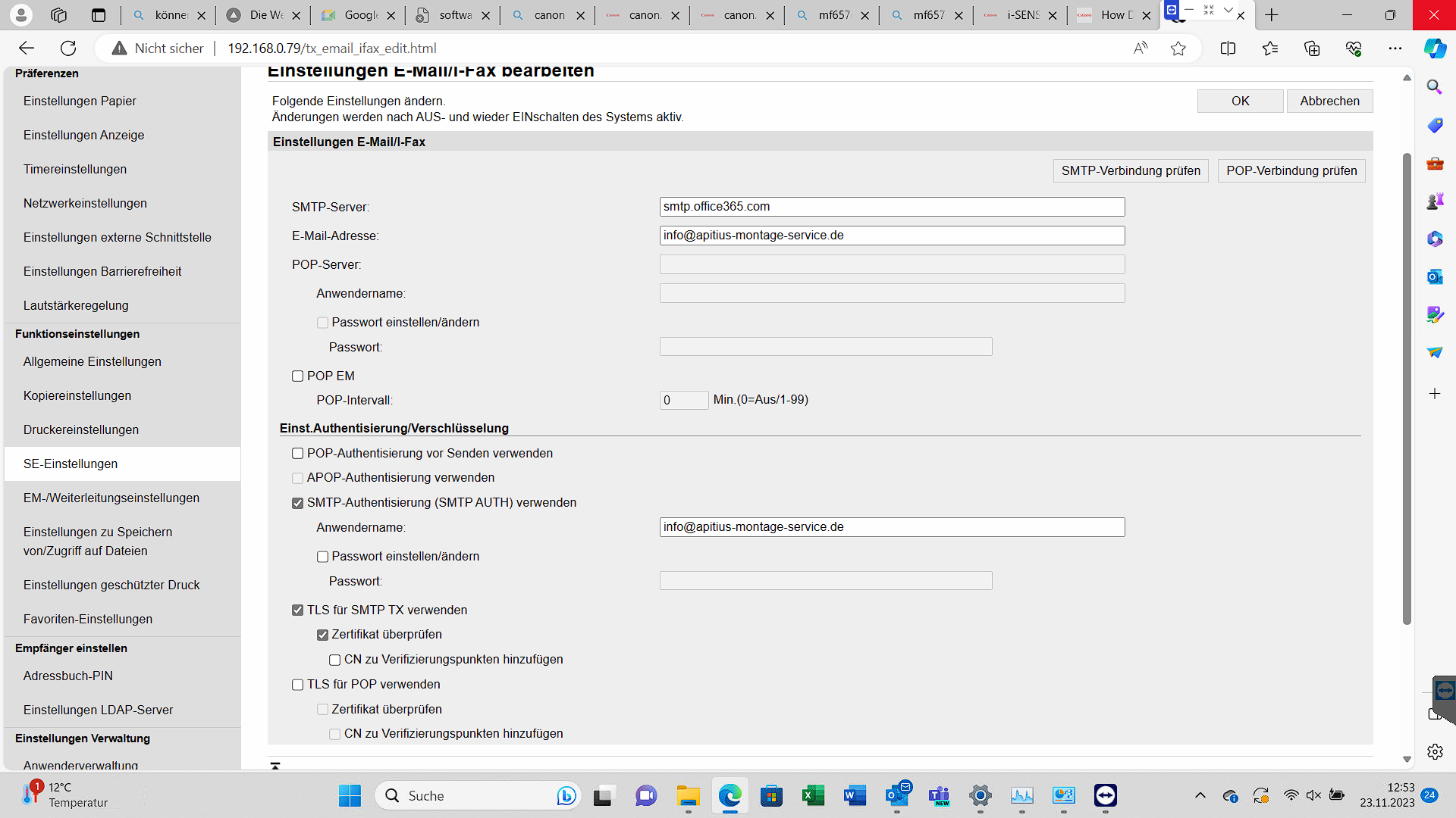 Scan to Mail funktioniert nicht in Kombination mit Outlook bzw ...