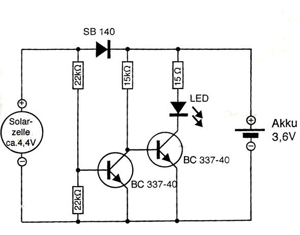 Schaltplan für kleinen Solarladeregler? (Schule, Technik, Elektronik)