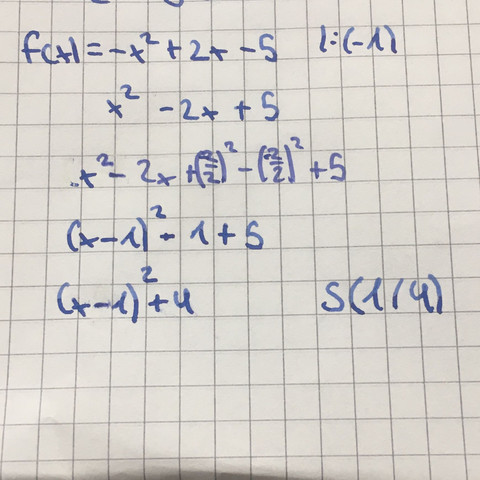 Scheitelpunkt Berechnen Mathe Beispiel Schule Mathematik