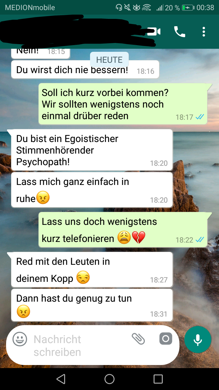 Schizophrenie steht meiner Beziehung im weg? (Liebe, Liebe und