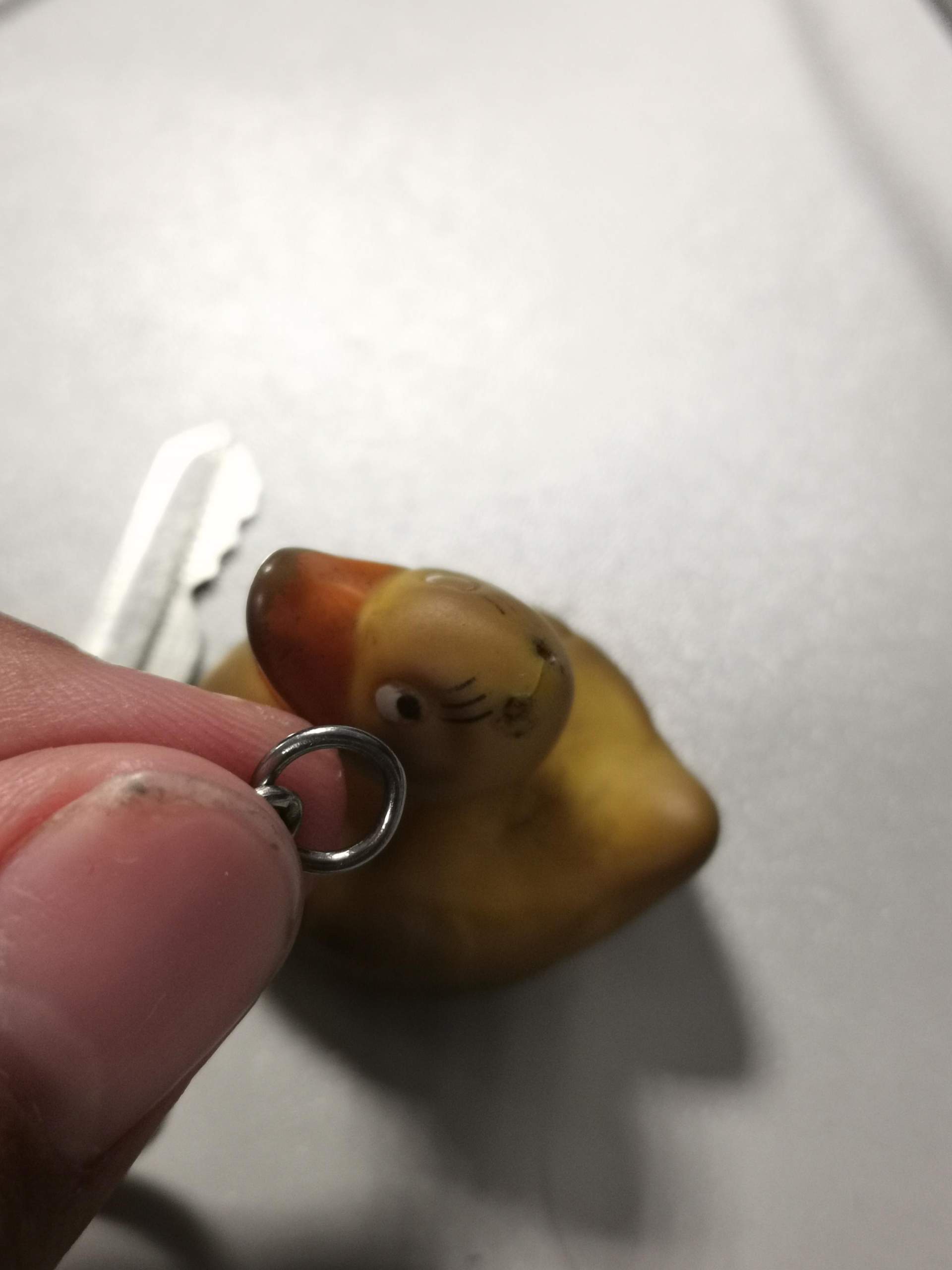 Lisbeth Dahl Schlüsselanhänger Ente Mit Krönchen | Hochglanzpoliertes Metall | Ø Ca. 3,3 Cm Großer Ring