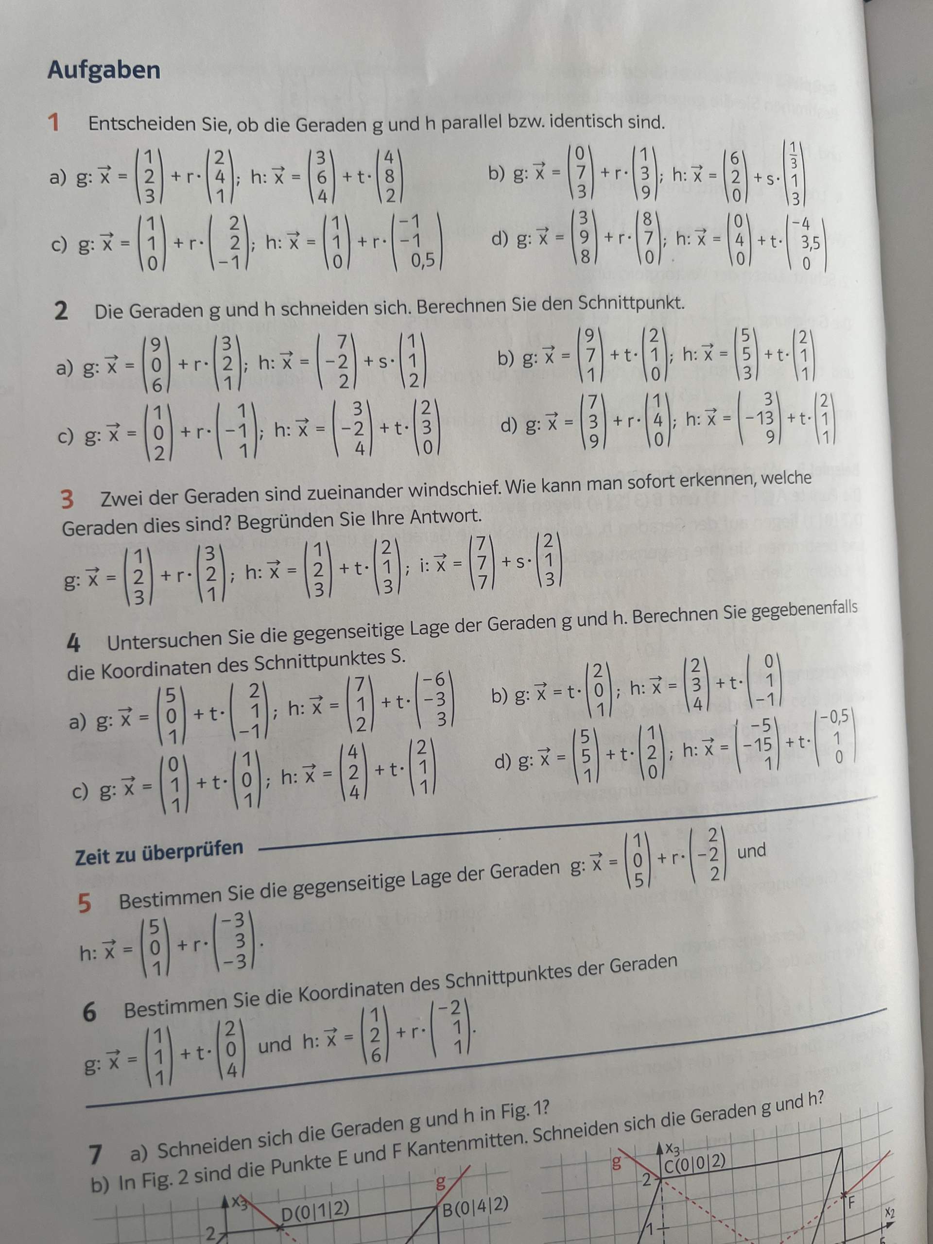 Schnittpunkt Von Zwei Geraden Berechnen