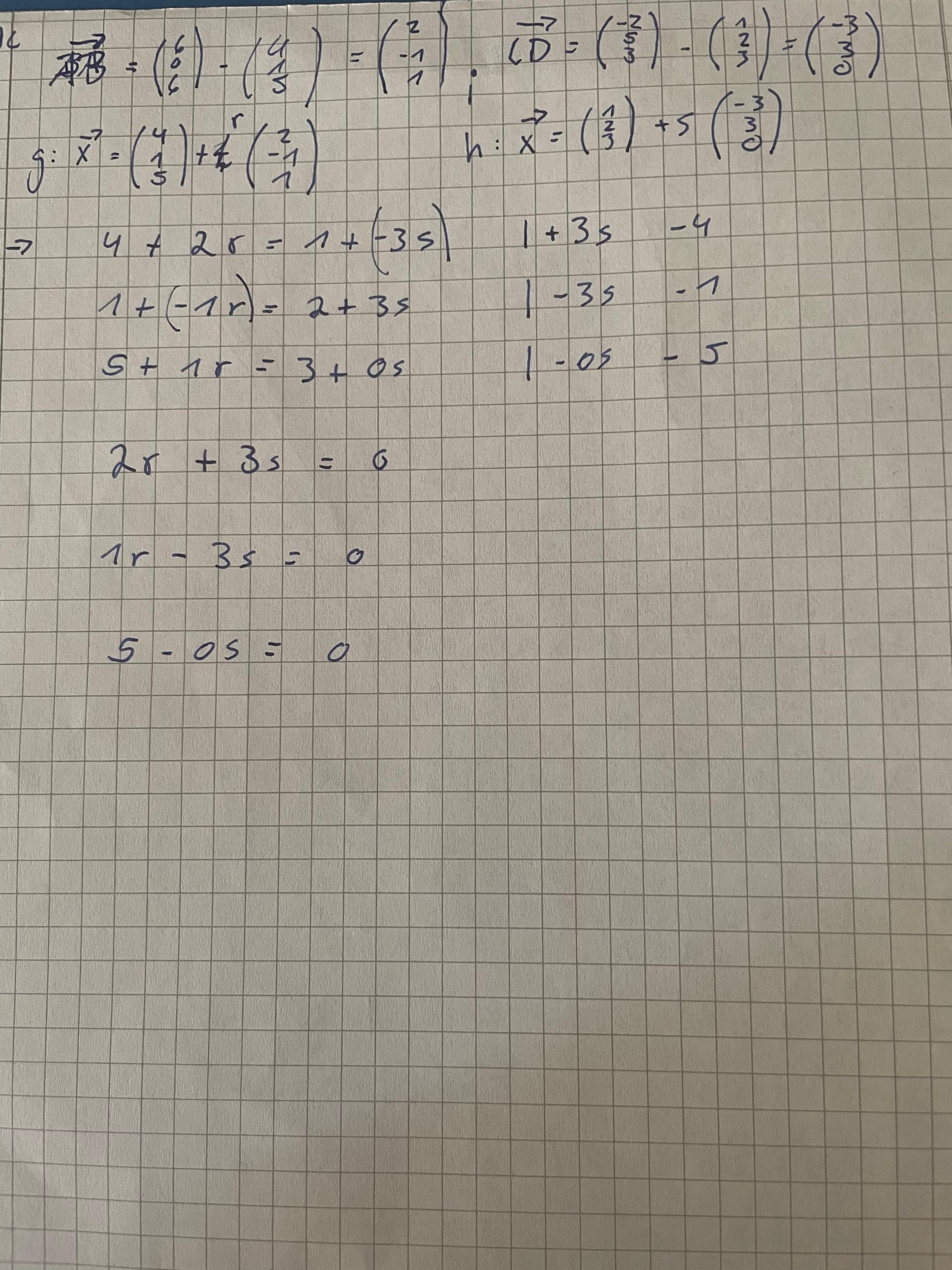 Schnittpunkt Zweier Geraden Vektoren Schnittpunkt Zweier Geraden Vektoren